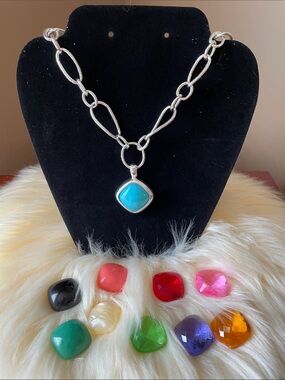 Joan Rivers Silver tone Link Necklace